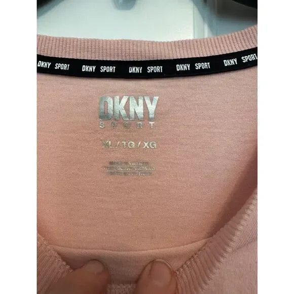 DKNY Sport Blush Pink Logo T Shirt Womens Size XL - Picture 4 of 7